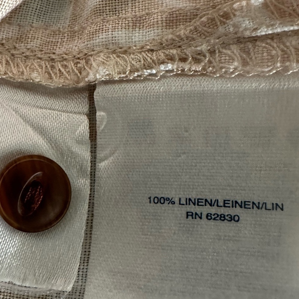 Lands’ End | 100% Linen Button-down Sz M EUC - Picture 11 of 14